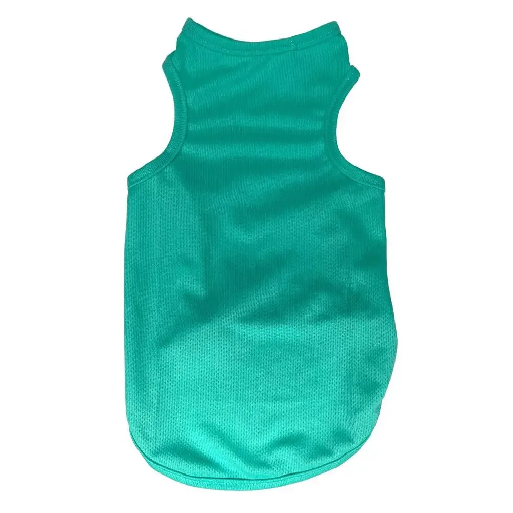 Dog Tank Tops Mesh Lightweight Pet Shirts Blue Teal Bundle Size Large